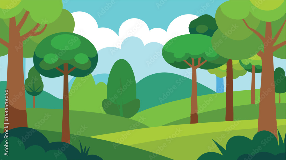 Fototapeta premium landscape with trees