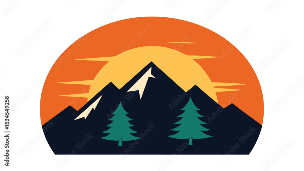 vector illustration of a mountain landscape vector illustration of a mountain landscape