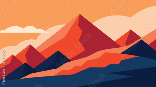 vector illustration of mountain landscape