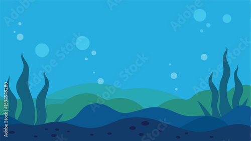 vector illustration of an underwater world