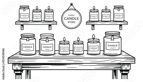 Urban shop icon set: vintage city architecture design with building and house silhouettes