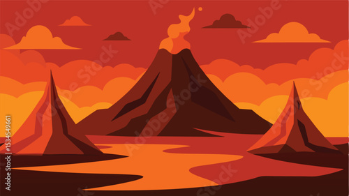 vector illustration of a landscape