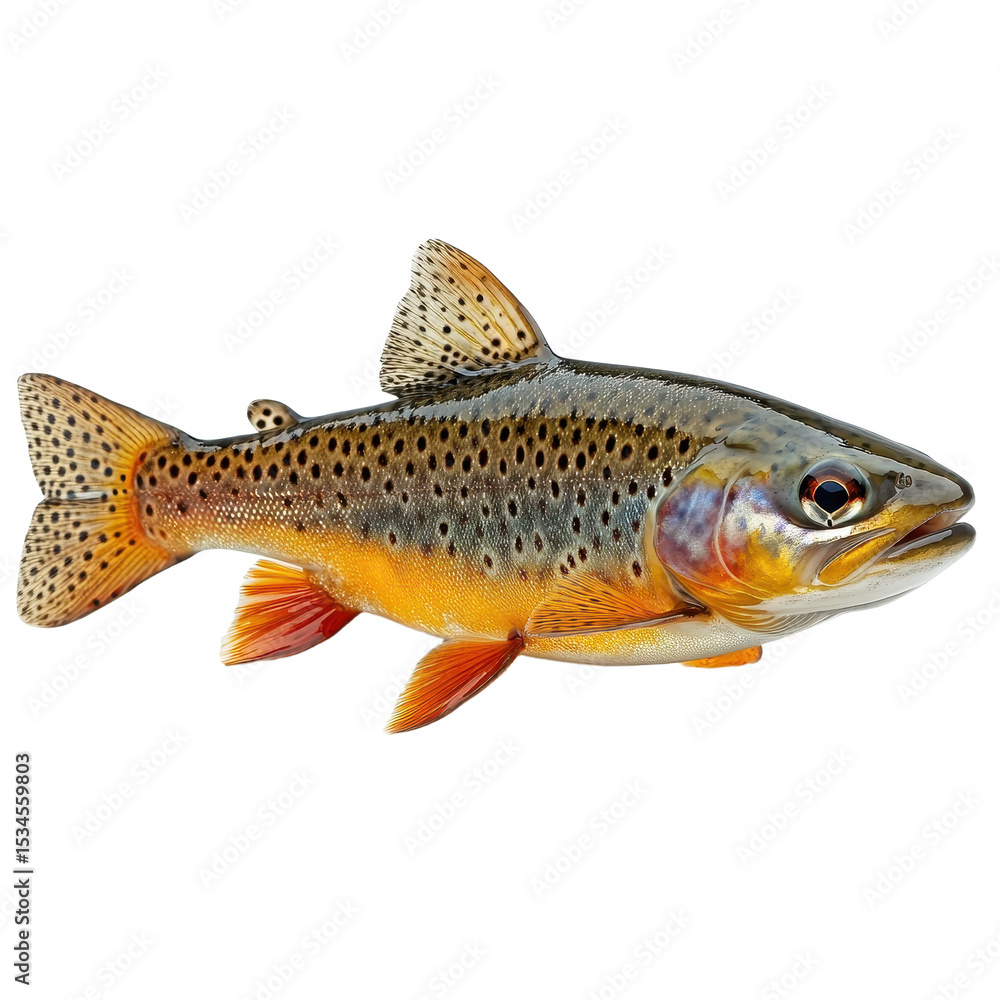 Fototapeta premium Dolly Varden isolated on transparent background.