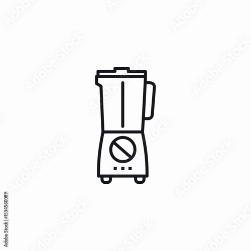 kitchen mix blender icon sign vector