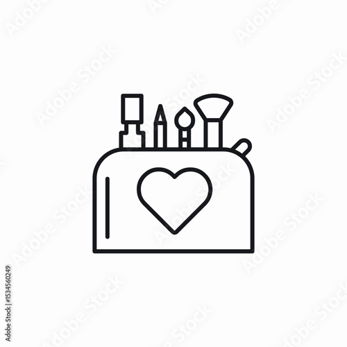 makeup bag icon sign vector