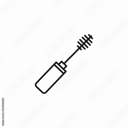 mascara brush icon sign vector