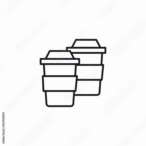 takeaway cups icon sign vector