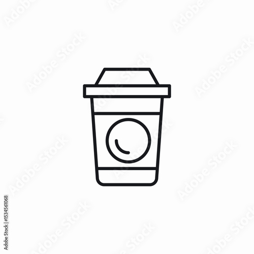 takeaway drink cup icon sign vector