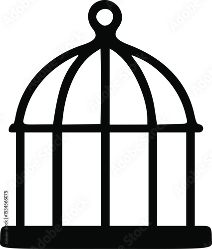 birdcage isolated on white background