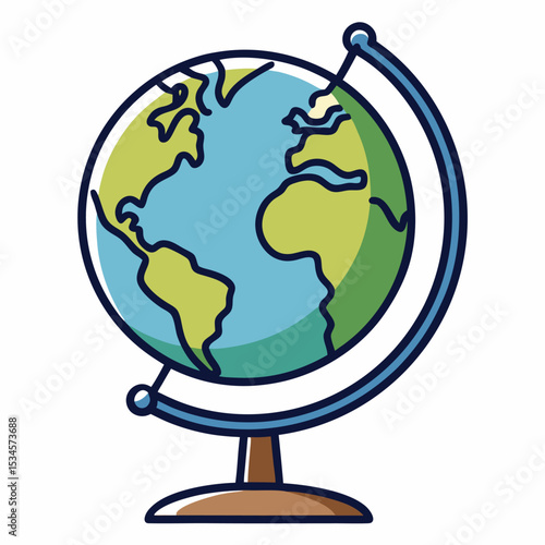 globe on white background