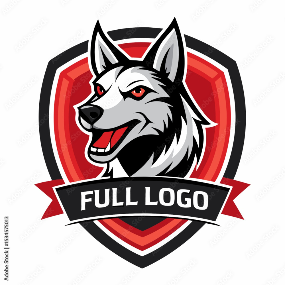 Naklejka premium Dog logo