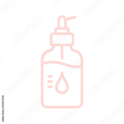 Nourishing hair serum bottle icon for haircare product design and beauty branding