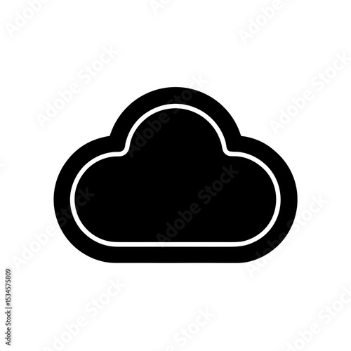 Cloud Icon Vector Flat Clean and Isolated Illustration
