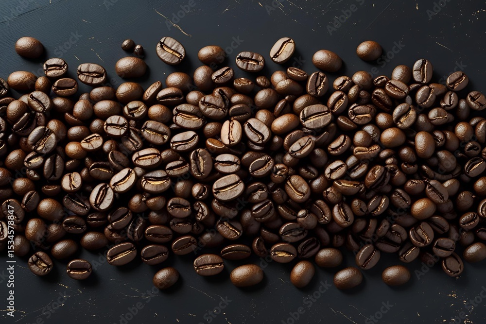 roasted coffee beans isolated on dark background roasted coffee beans isolated on dark background