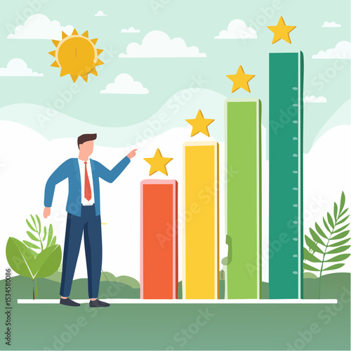 Dissatisfaction, dislike or negative feedback, angry customer or dissatisfied employee, angry review, disappointment rating or complaint concept, man pushing rating bar to dissatisfaction leve