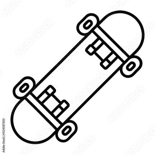 Skateboard Leisure Icon Vector Illustration
