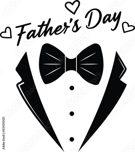 Tuxedo Bow Tie Father’s Day SVG | Gentleman Suit Clipart