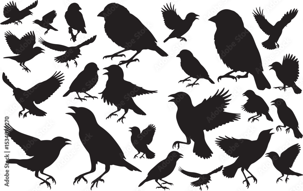 Obraz premium Weaver Silhouettes Vector Pack