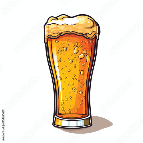 Professional Isolated Beer Glass Design Vector Illustration for Commercial Use