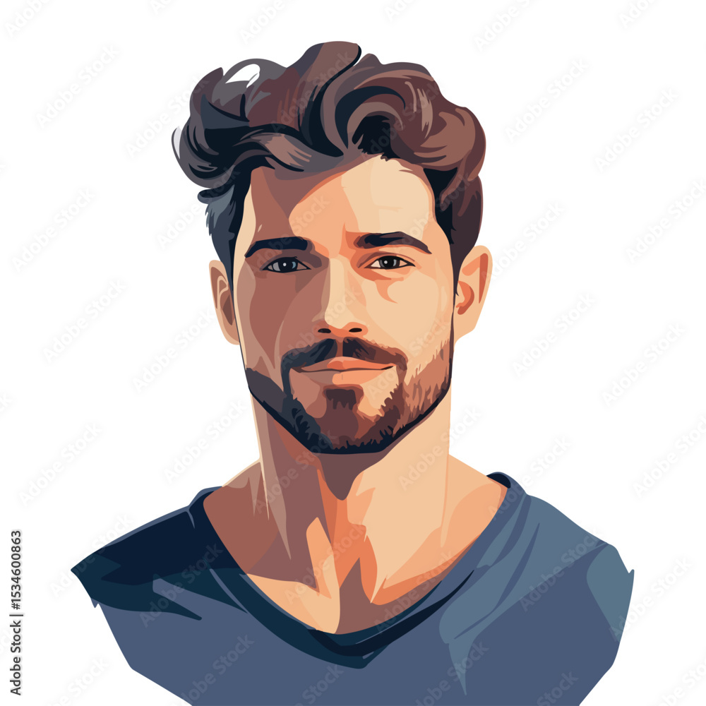 Modern Man Head Design Concept for Social Media with Boy, Male, Person, and Human Elements Modern Man Head Design Concept for Social Media with Boy, Male, Person, and Human Elements
