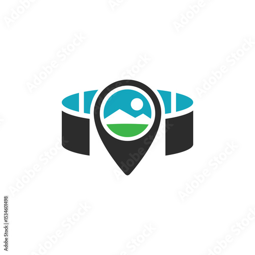 camera abstract logo modern style