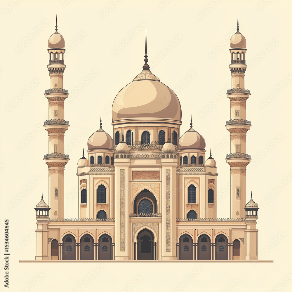 Fototapeta premium Card mosque
