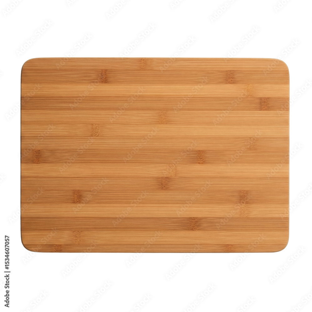 Bamboo cutting board, isolated on transparent background Bamboo cutting board, isolated on transparent background