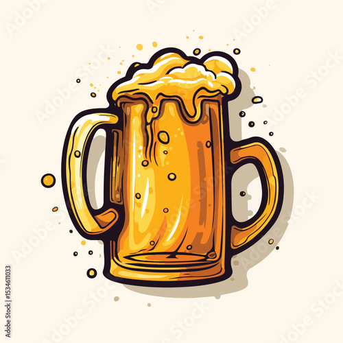 Beer Icon Design Vector Illustration for Beverage Industry Marketing Materials