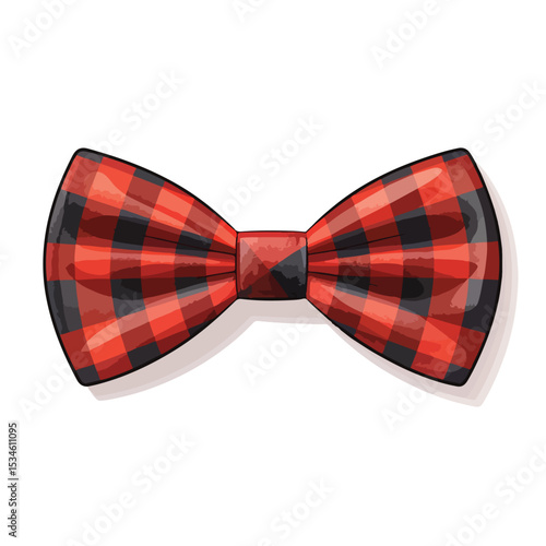 Sophisticated Tuxedo Bowtie Icon for Stylish Men's Hipster Wear Vector Illustration