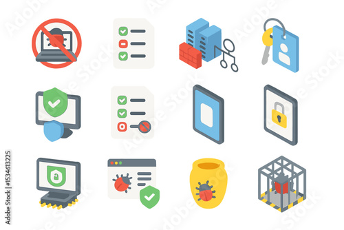 Cybersecurity concepts - firewall, encryption, vpn, authentication, malware protection