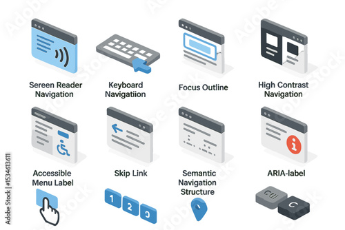 Accessible interface features navigation guide with emphasis on usability