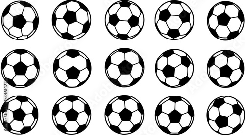 Soccer ball icon vector set. Sport ball illustration sign collection. football ball symbol.
