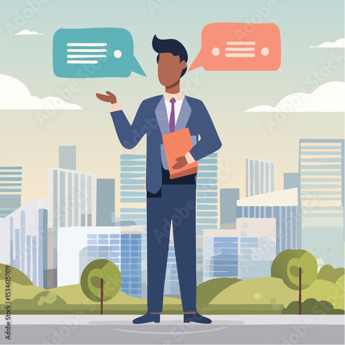 Second opinion, suggestion or advice to consider, reason or logical thinking, information to make decision or judgement concept, businessman think from listening to second opinion and make decisio