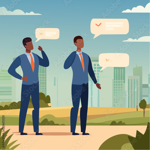 Second opinion, suggestion or advice to consider, reason or logical thinking, information to make decision or judgement concept, businessman think from listening to second opinion and make decisio