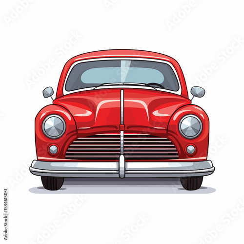 Professional Red Car Frontview Icon Image for Graphics Designers and Automobile Websites