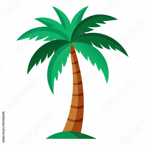 Minimal Palm Vector on White