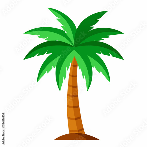 Minimal Palm Vector on White