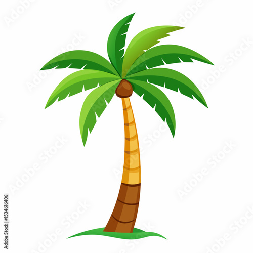 Minimal Palm Vector on White