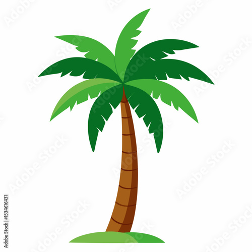 Minimal Palm Vector on White