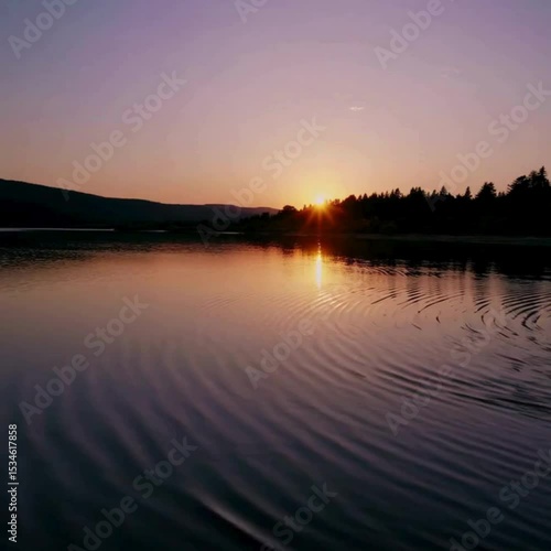 Wallpaper Mural sunset over the lake Torontodigital.ca