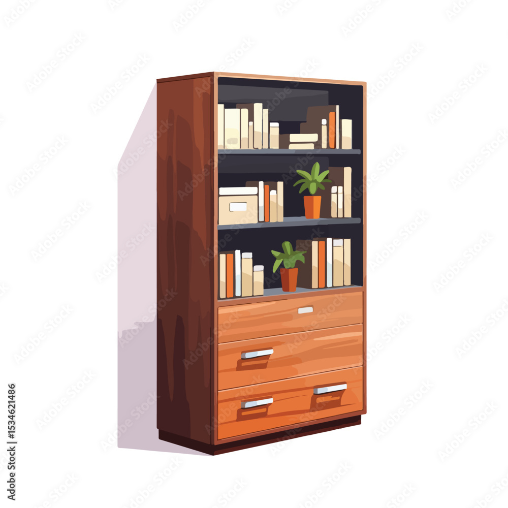 Modern Office Cabinet Vector Illustration for Workplace Organization and Storage Solutions Modern Office Cabinet Vector Illustration for Workplace Organization and Storage Solutions