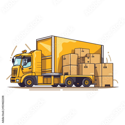 Professional Cargo Forklift in Shipping Logistic Delivery Operation