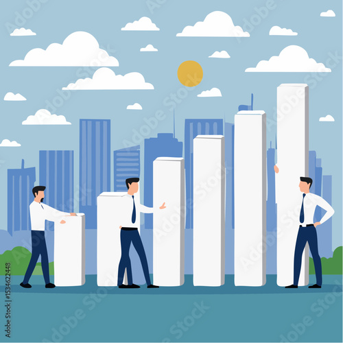 Teamwork to solve problem, team effort help stop crisis, responsibility to stop failure, support or trustworthy or courage to success concept, business people colleagues help stop domino fallin