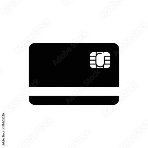 Vector icon of a credit card design for financial transactions