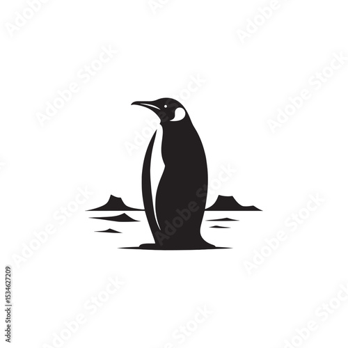 Soaring Frigatebird Silhouette Vector – Majestic Seabird with Inflated Throat Pouch, Long Wingspan, Minimal Black Outline Perfect for Nautical Wildlife Art, Logos, and Decor
