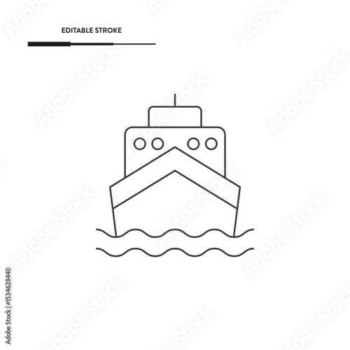 Ship Or Boat Icon Vector Design.