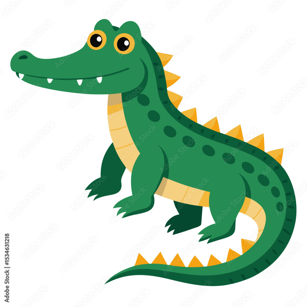 Obraz premium White Background Caiman Art