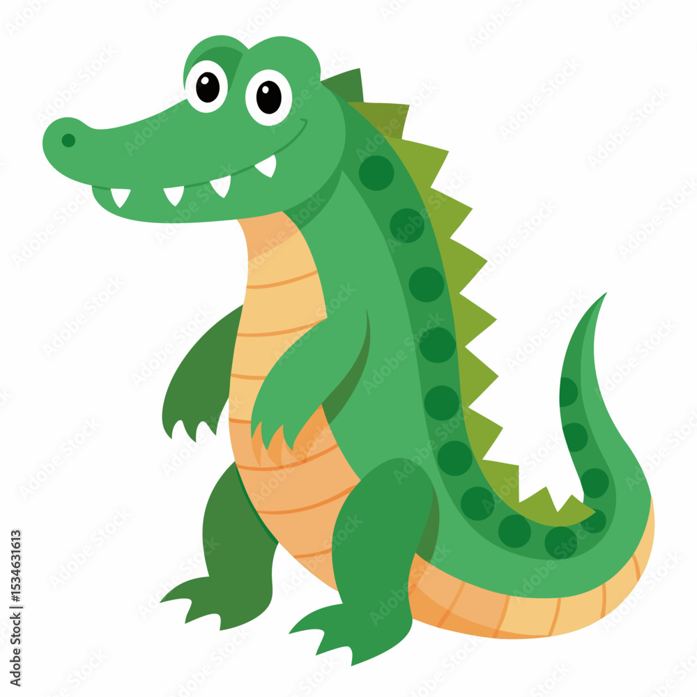 Obraz premium White Background Caiman Art