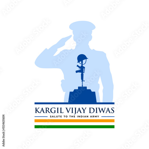 kargil vijay diwas tribute to india heroes concept vector illustration design
