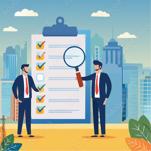 Analyze candidate, employee performance review, evaluation or analysis, choose recruitment applicants, staff or finding right person for job concept, businessman analyzing employee or job candidate